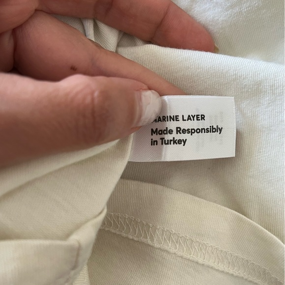 Marine Layer Shirt Men Long Sleeve Crewneck sz large L color block - Picture 7 of 7